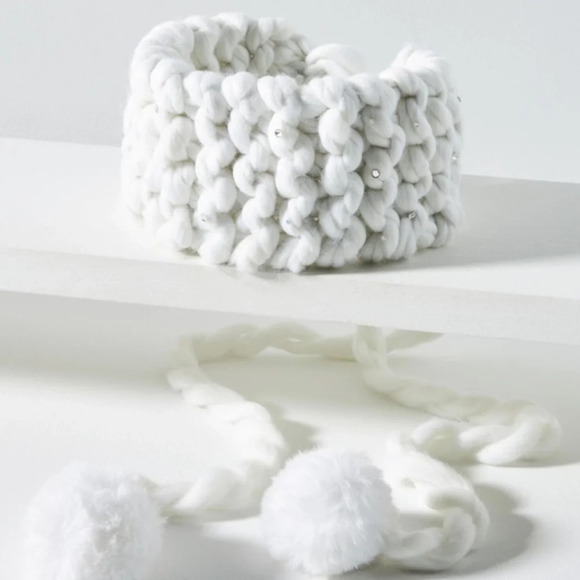 \NWT Anthropologie Chunky Embellished Ear Warmer - Picture 1 of 4